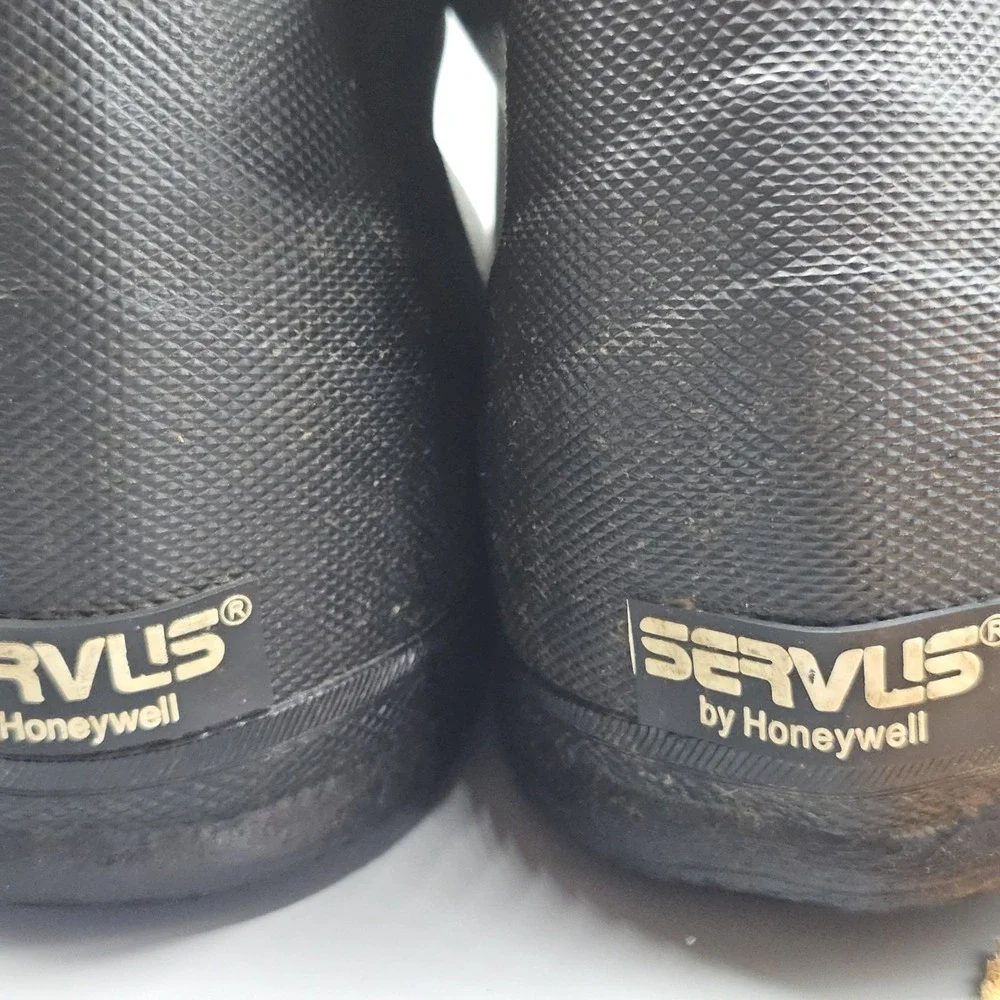 Servus By Honeywell Black/Red Rubber Overshoes Men Size 11 Waterproof Protective